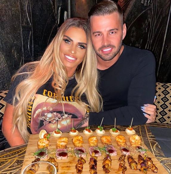 Carl Woods with his wife Katie Price
