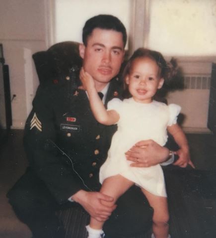 Childhood photo of Amber Rose with her father Michael Levonchuck