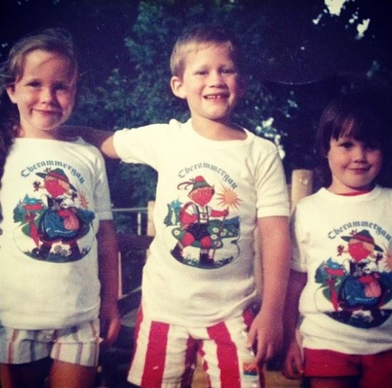 Childhood photo of Grant Hughes with his cousins