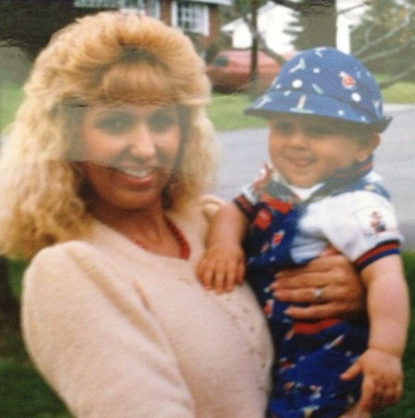 Childhood photo of Kyle Griffin with his mother Janice L. Griffin