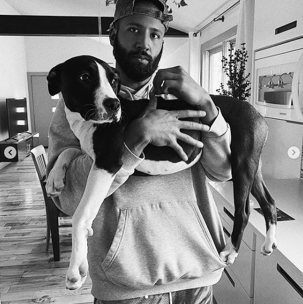 Cole Schafer and his pet dog
