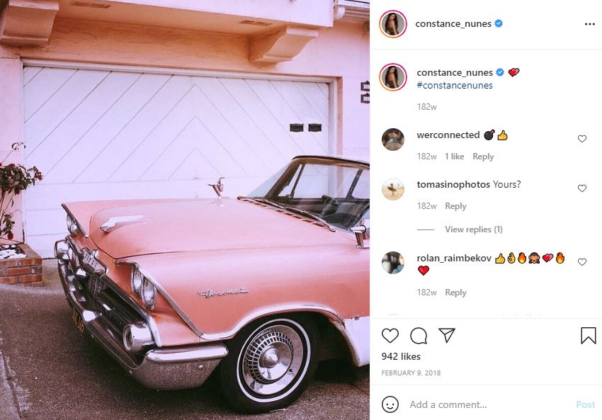 Constance Nunes favorite car