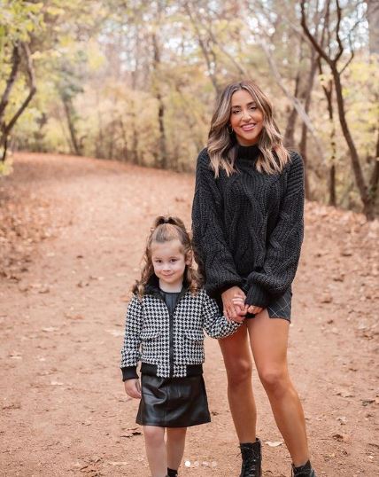 Courtney with her daughter Kinsley Shields Albright
