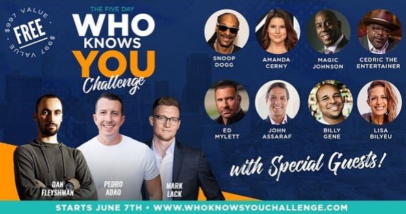 Dan Fleyshman started an event Who Knows You Challenge