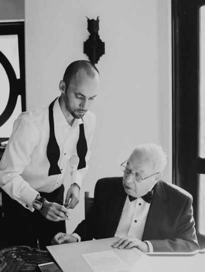 Dan Fleyshman with his grandfather