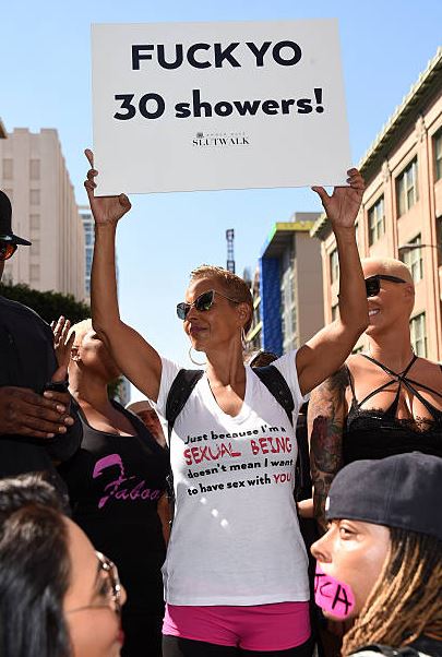 Dorothy Rose during protest