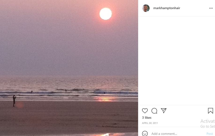 First Instagram post of Mark Hampton