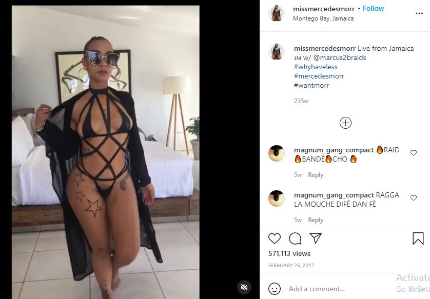 First Instagram post of Miss Mercedes Morr