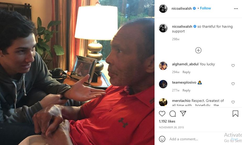 First Instagram post of Nico Ali Walsh