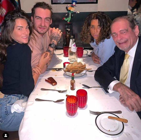 Francesca Sofia Novello with her family