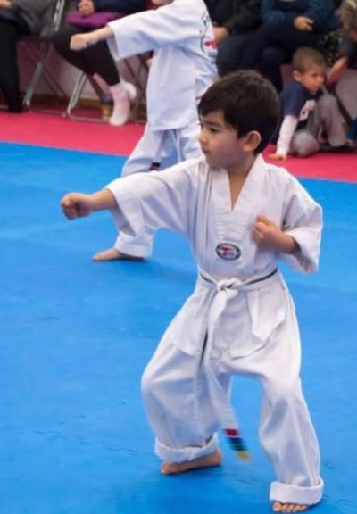 Gordon Cormier practicing Taekwondo