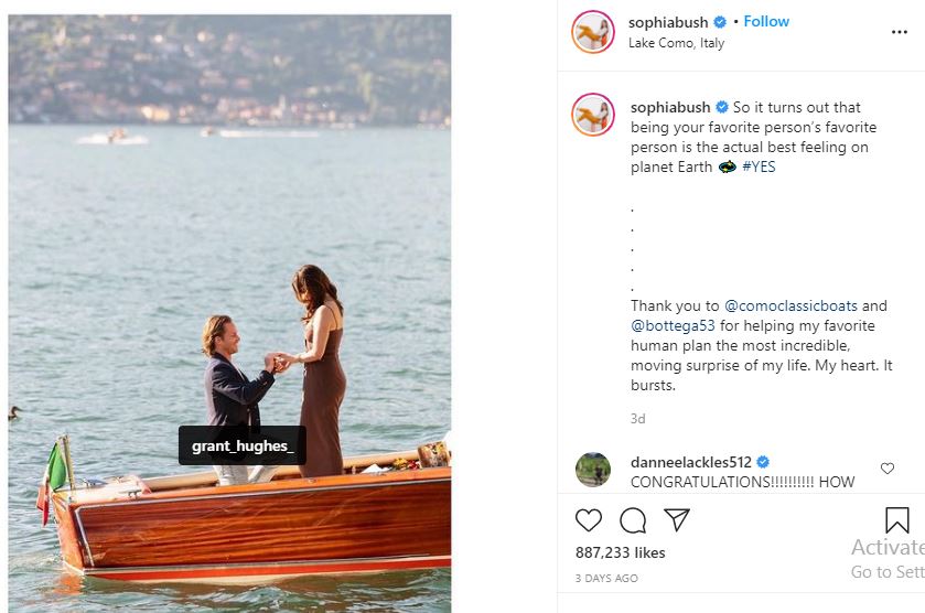 Grant Hughes and Sophia Bush got engaged