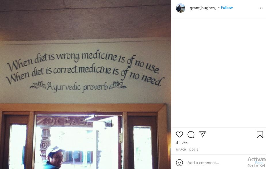 Grant's first Instagram post