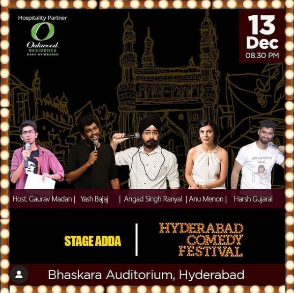 Harsh Gujral featured in Hyderabad comedy festival