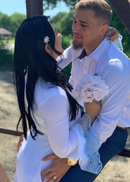 JP Buys and Cheyanne Buys (fellow MMA Fighter) photographed on their wedding day