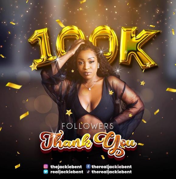 Jackie B's Instagram account crossed over 50K followers