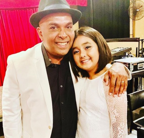 Janaki Easwar was photographed with her coach David Jaanz from Jaanz International Singing Academy