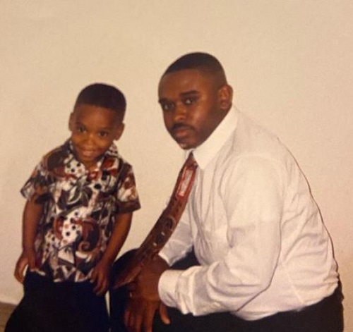 Jimmie Herrod childhood picture with his father