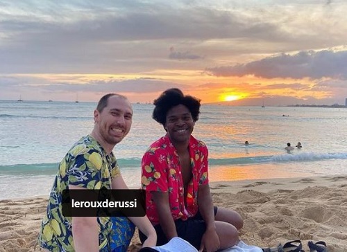 Jimmie Herrod with his boyfriend Ruslan Kamalov