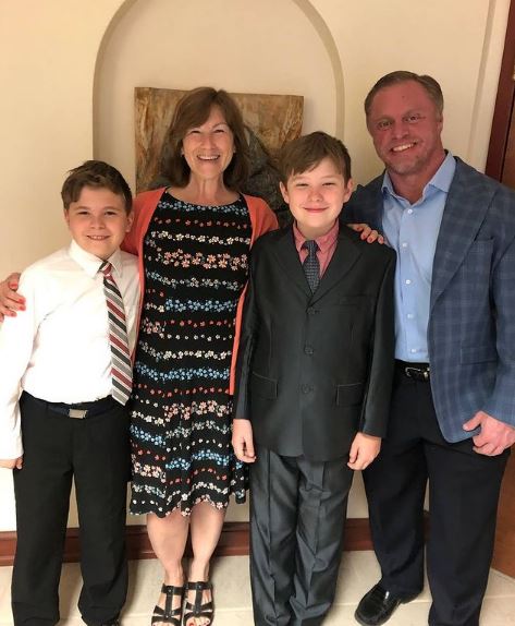 John Meadows with his family