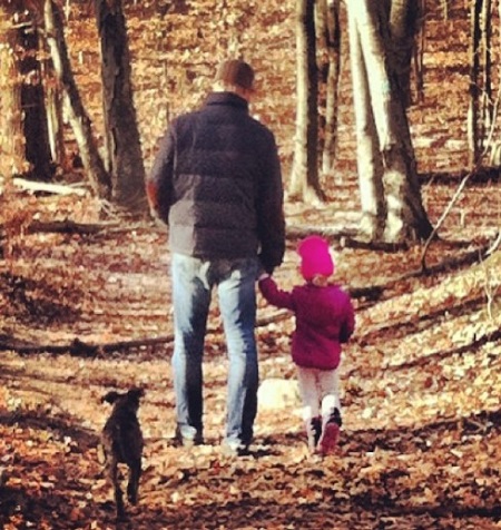 Jordan Matter in 2013 with his daughter Salish Matter