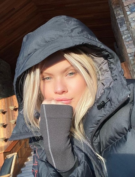 Josie Canseco in Jackson, Wyoming during winters