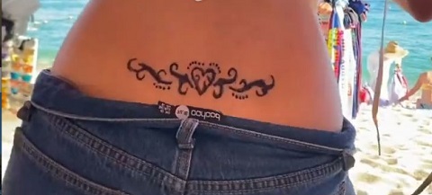 Josie Canseco's back tattoo