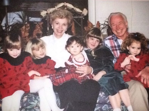 Katie Ross with her grandparents Richard F. Post and Marylee Post
