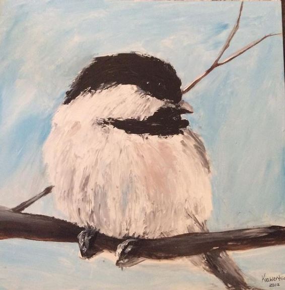Kiawentiio Tarbell likes to make paintings