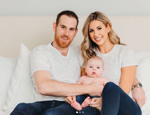 Kristen Colleen Valent with her spouse Jimmy Hayes and son Beau