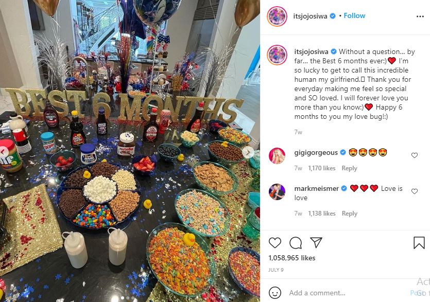 Kylie Prew and JoJo Siwa celebrated their Happy 6 months together