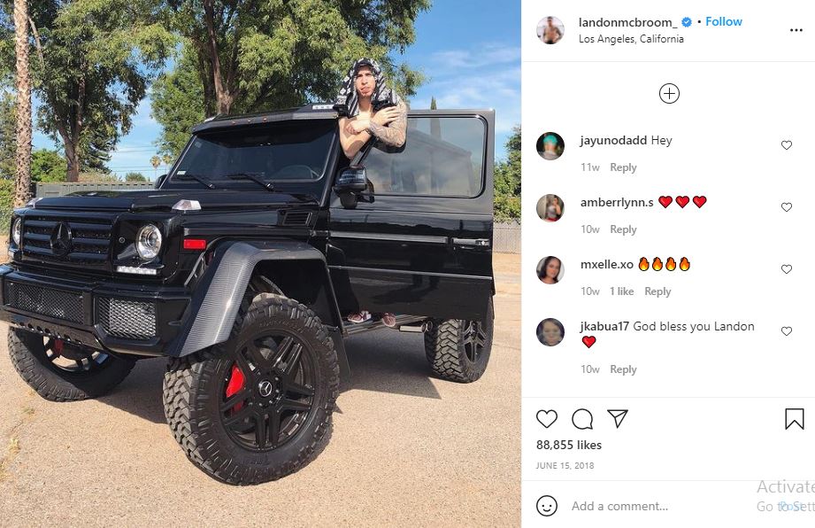 Landon McBroom's first Instagram post