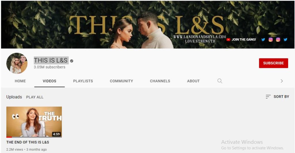 Landon and Shyla's Youtube channel