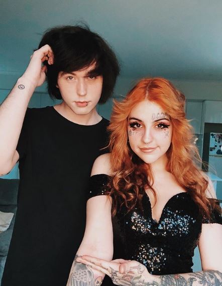 Lil Soup with her boyfriend Caleb Finn