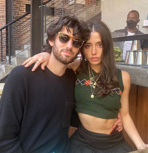Lily Mo Sheen with her boyfriend