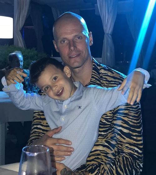 Luana Sandien's child Adam Lampe and partner Maciej Lampe