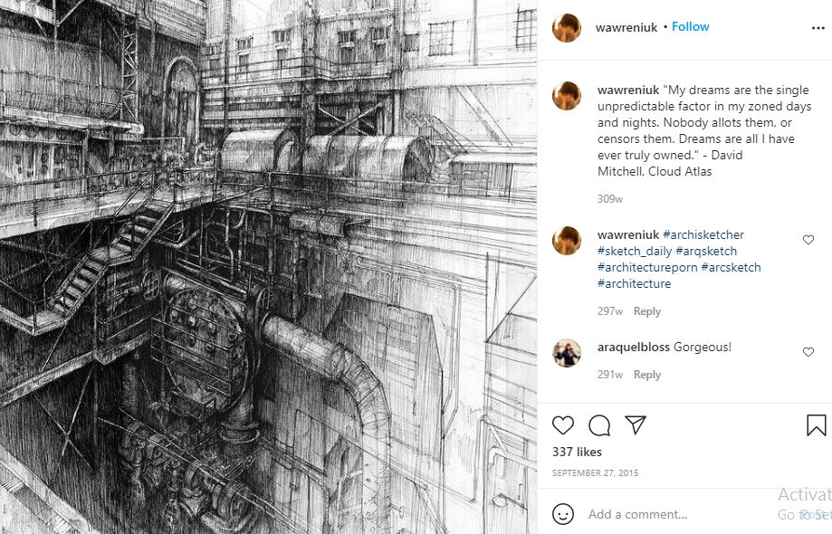 Maria Wawreniuk's first IG Post