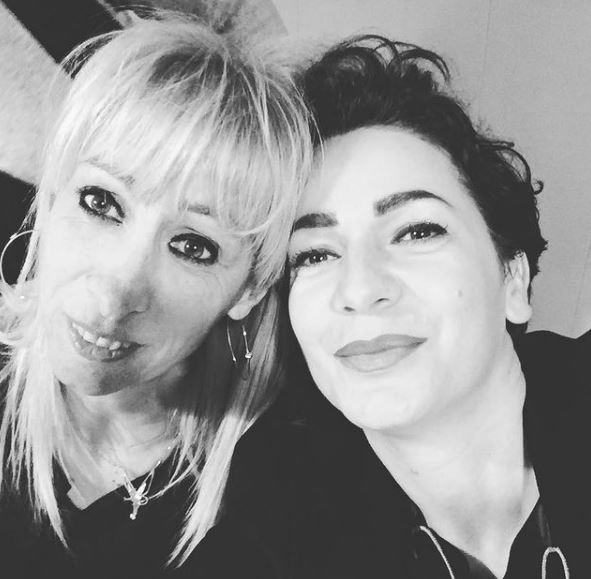 Masini with her bestie