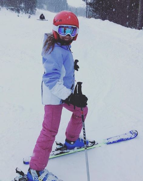 Milena Rivero love skiing