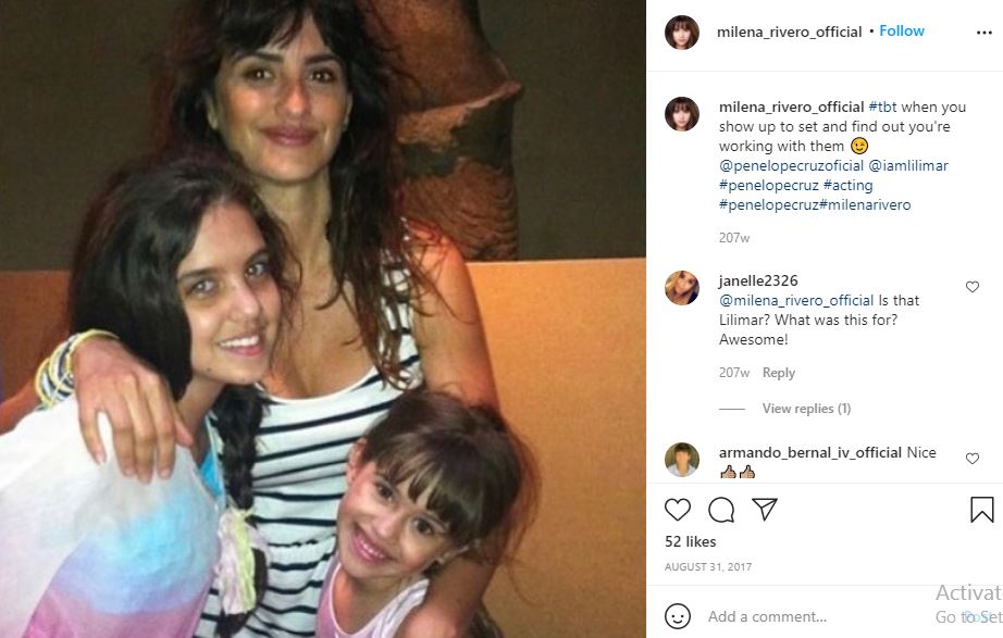 Milena Rivero's first Instagram post