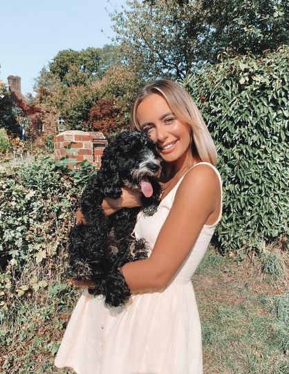 Millie with her pet dog