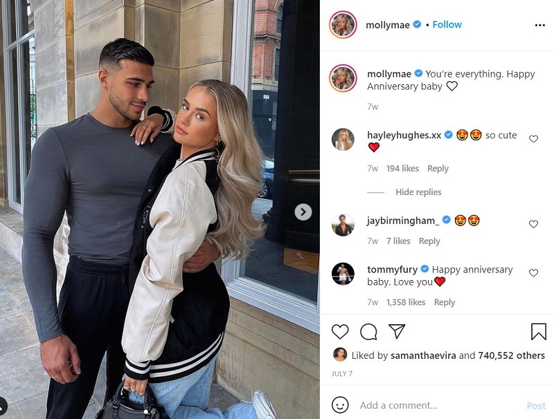 Molly Mae Hague is in a relationship with her boyfriend Tommy Fury