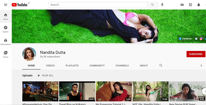 Nandita Dutta YouTube channel