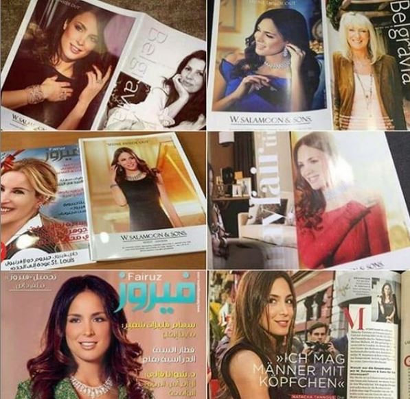 Natacha Tannous featured on various magazine covers and articles