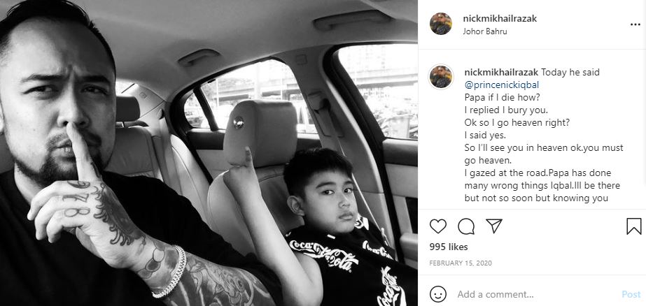 Nick Mikhail with his son Prince Nick Iqbal