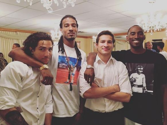 Nico Ali and his Biaggio Ali Walsh with their friends