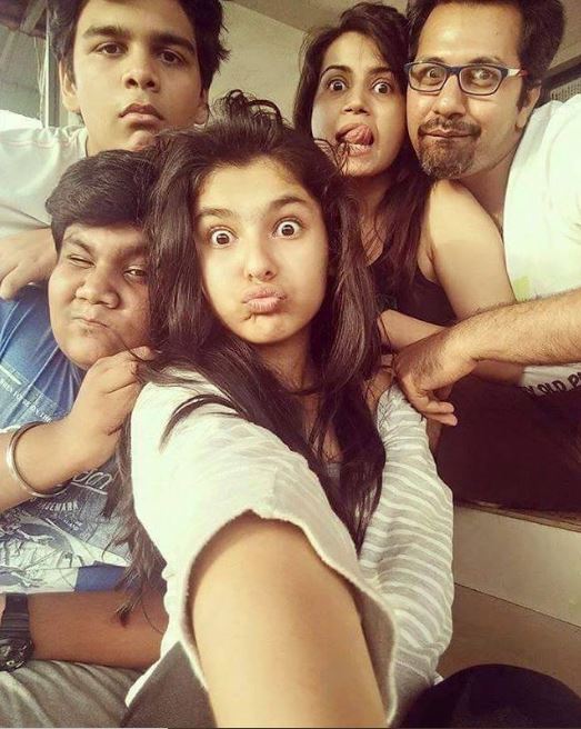 Nidhi Bhanushali with the cast of Taarak Mehta Ka Ooltah Chashmah