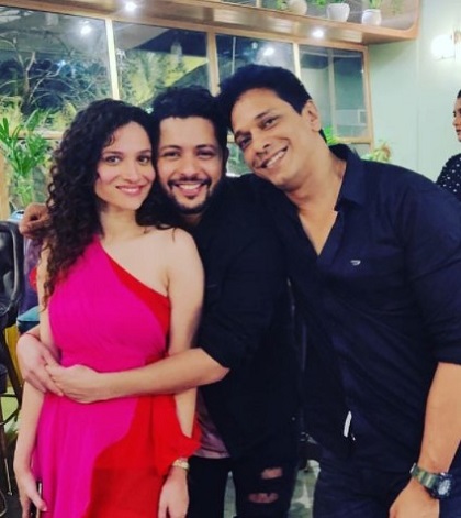 Nishant Bhat with his close friends Ankita Lokhande and Mahesh Shetty