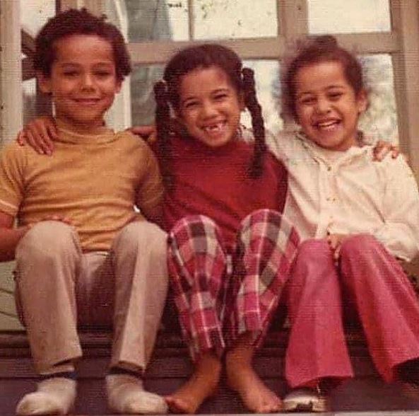 Old image of Bridgid Coulter and her siblings