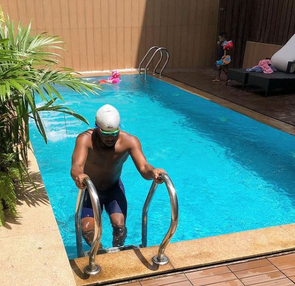 Paul Okoye often does swimming